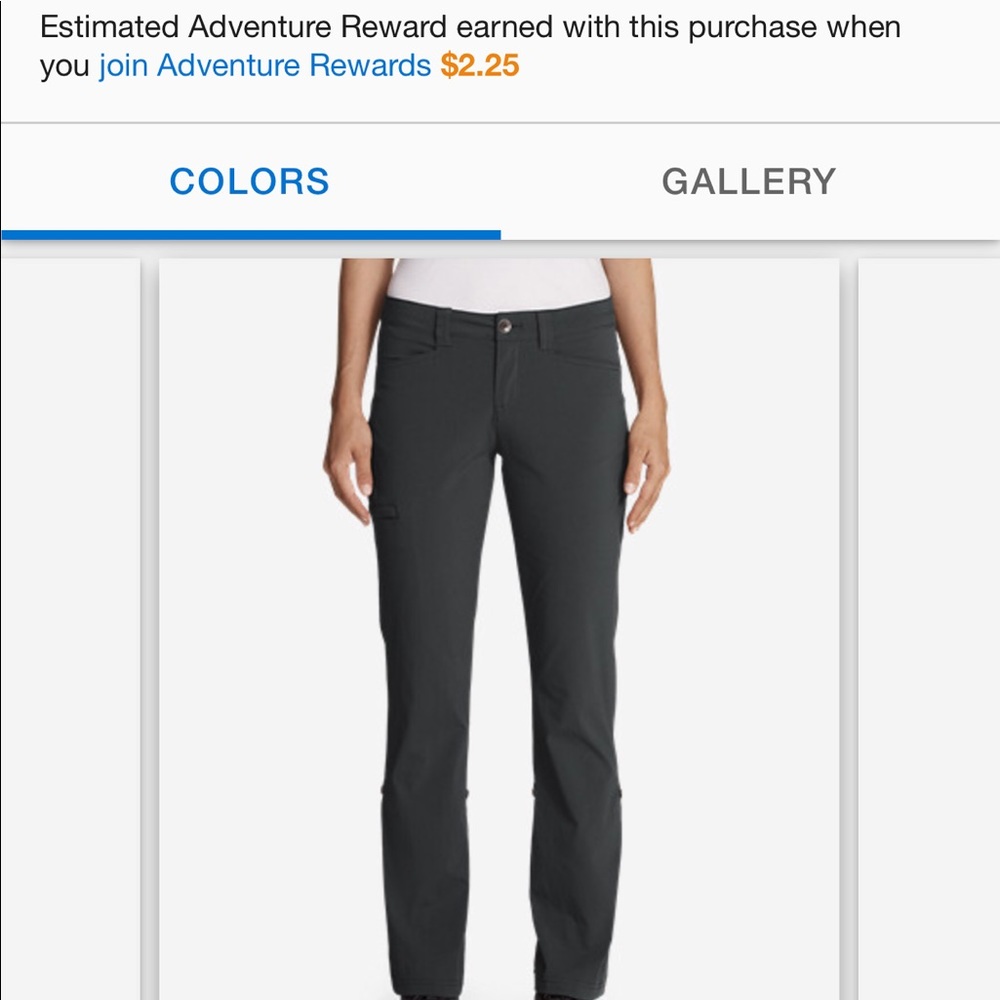 Eddie Bauer Horizon Convertible Pant in “Smoke”